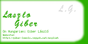 laszlo giber business card