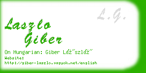 laszlo giber business card